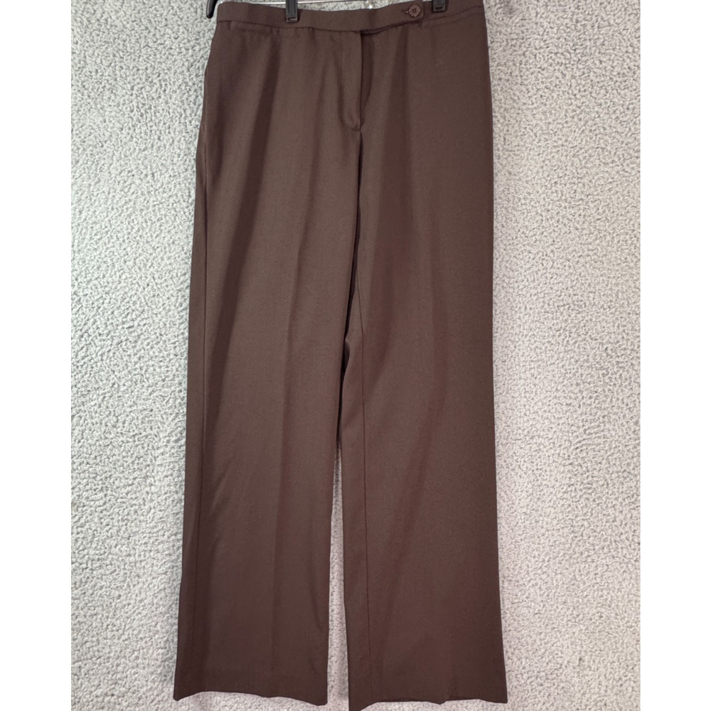 Focus 2000 Brown Dress Pants Women 30 Straight Leg Stretch Office Career